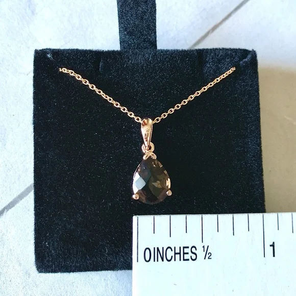 Levian Rose Gold and Brown Necklace Like New - Picture 4 of 9